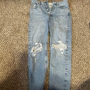 AGOLDE size 25 ripped jeans